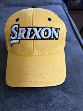 Srixon Men’s Bright Yellow Golf Hat with Black & White Logo